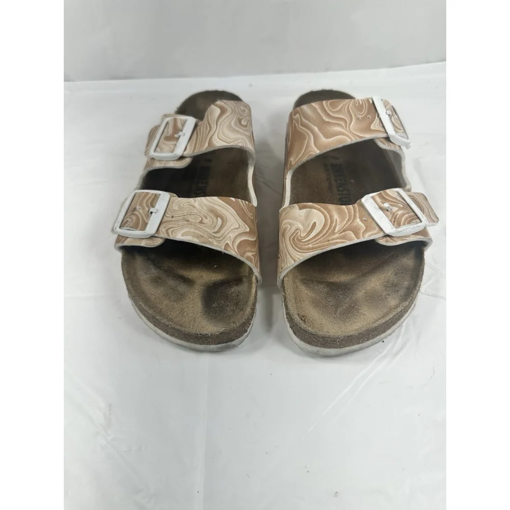 Birkenstock Arizona BiokoFlor Sandal Beige wave size 10 EU size 41 - Picture 3 of 16